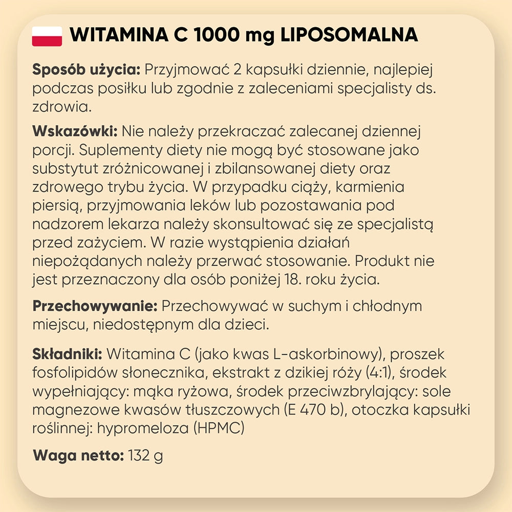 Zalecenia dla Witaminy C Liposomalnej
