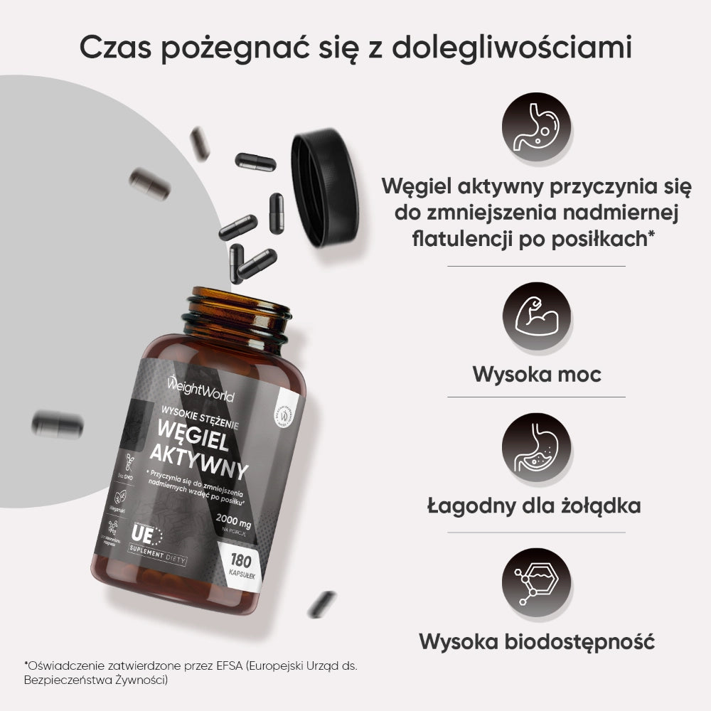 Węgiel aktywny wygodne stosowanie kapsułek