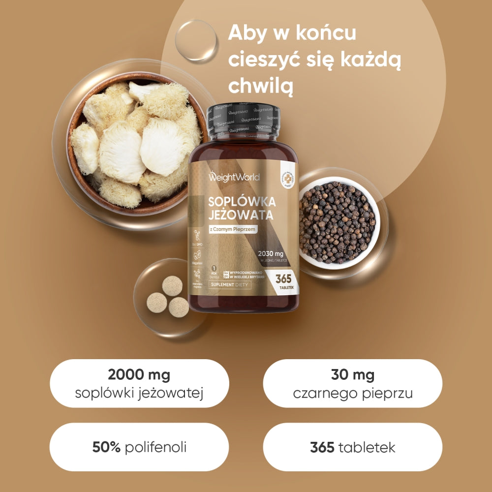 Wyciąg z Lion's mane 365 tabletek