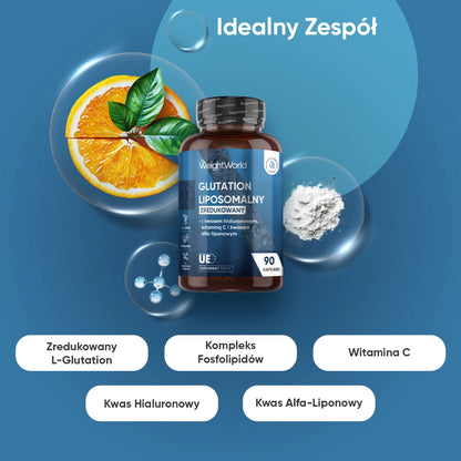 L-glutation z kwasem hialuronowym, witaminą C i kwasem alfa-liponowym