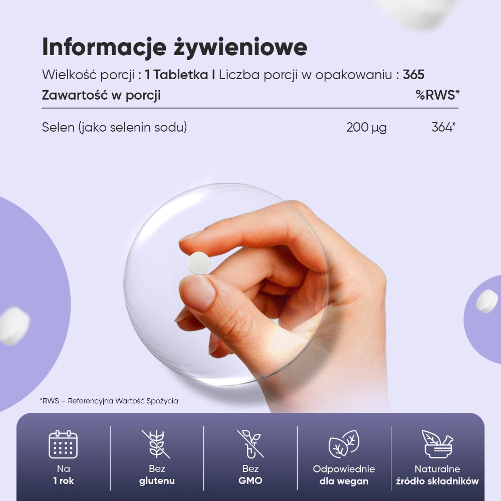 Informacje żywieniowe dotyczące selenu