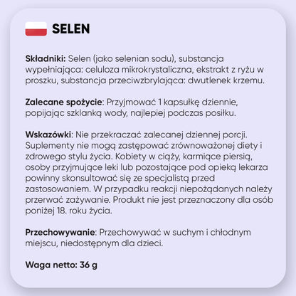 Wskazania dotyczące tabletek selenu