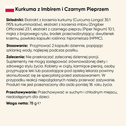 Kapsułki z kurkumy roślinnej