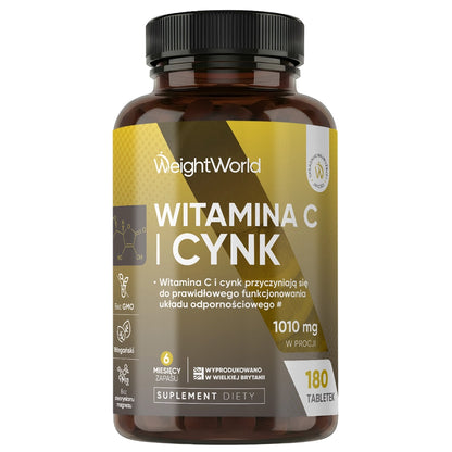 Witamina C z Cynkiem 180 tabletek